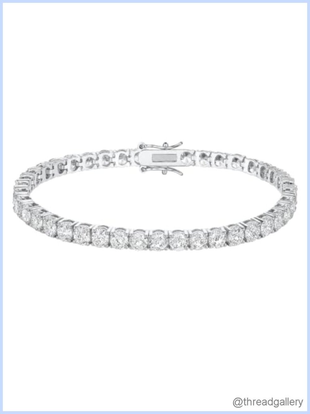 18k Gold Plated 4mm Cubic Zirconia Tennis Bracelet Women Gift
